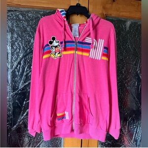 Mickey Mouse Pink Zip Hoodie